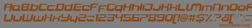 JoyriderBolditalic-Schriftart – Braune Schriften auf grauem Hintergrund