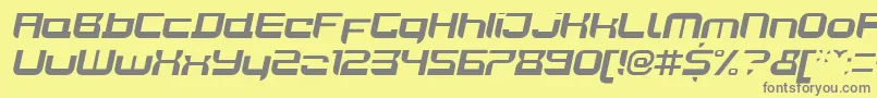 JoyriderBolditalic Font – Gray Fonts on Yellow Background