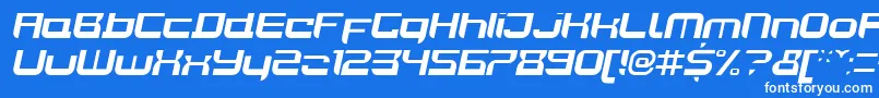 Шрифт JoyriderBolditalic – белые шрифты на синем фоне