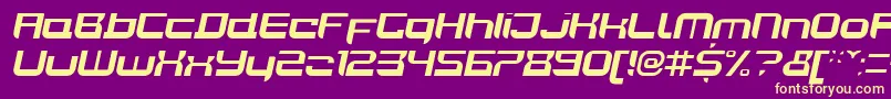 JoyriderBolditalic Font – Yellow Fonts on Purple Background