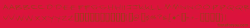 Krazynights-Schriftart – Braune Schriften auf rotem Hintergrund