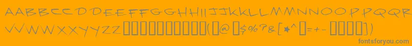 Krazynights-Schriftart – Graue Schriften auf orangefarbenem Hintergrund