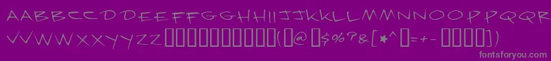 Fonte Krazynights – fontes cinzas em um fundo violeta