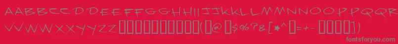 Krazynights Font – Gray Fonts on Red Background