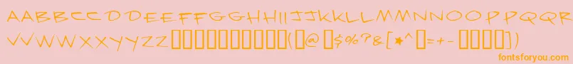 Krazynights Font – Orange Fonts on Pink Background