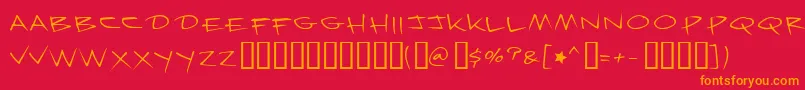 Más sobre la fuente Krazynights fuente Krazynights – Fuentes Naranjas Sobre Fondo Rojo