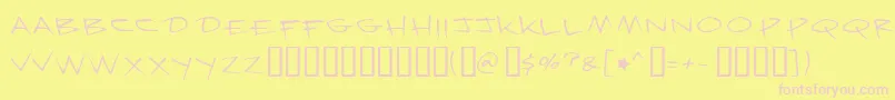 fuente Krazynights – Fuentes Rosadas Sobre Fondo Amarillo