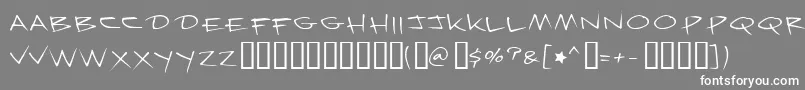 Krazynights Font – White Fonts on Gray Background
