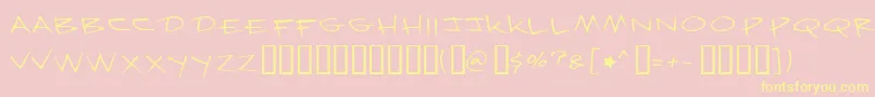 Подробнее о шрифте Krazynights Шрифт Krazynights – жёлтые шрифты на розовом фоне