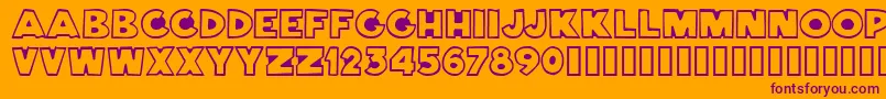 BernardinoNormal Font – Purple Fonts on Orange Background