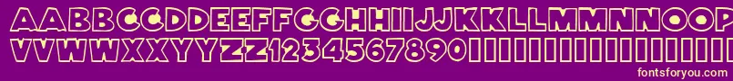 BernardinoNormal Font – Yellow Fonts on Purple Background