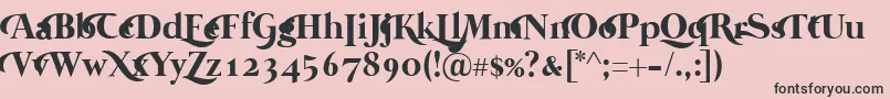 fuente MermaidSwashCaps – Fuentes Negras Sobre Fondo Rosa