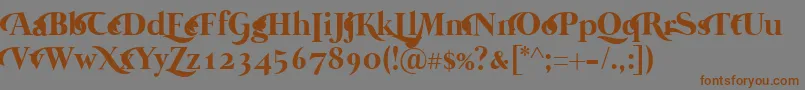 MermaidSwashCaps-Schriftart – Braune Schriften auf grauem Hintergrund