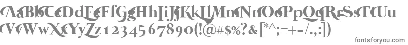 MermaidSwashCaps Font – Gray Fonts on White Background