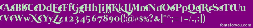 MermaidSwashCaps Font – Green Fonts on Purple Background