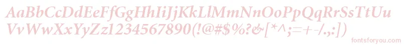 MiniatureBoldItalic Font – Pink Fonts on White Background