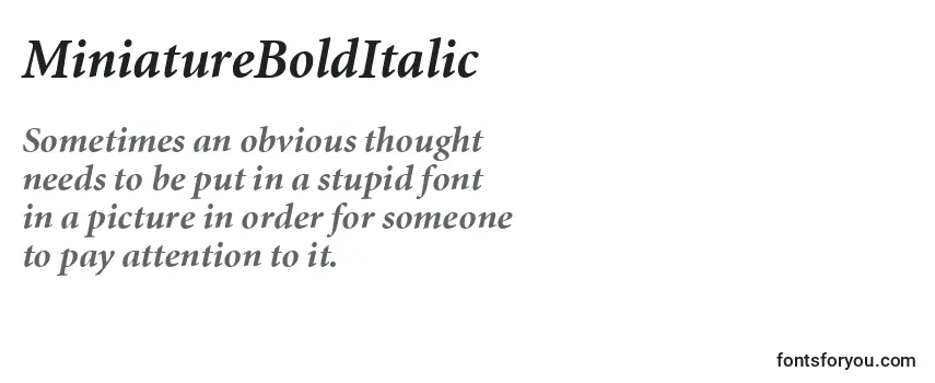MiniatureBoldItalic フォントのレビュー