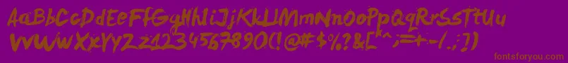 Police Levirebrushed – polices brunes sur fond violet