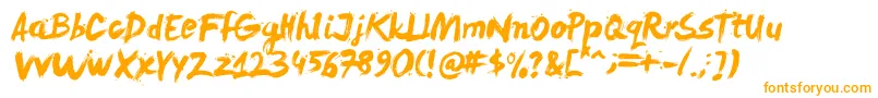 Levirebrushed Font – Orange Fonts on White Background