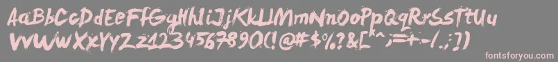 Levirebrushed Font – Pink Fonts on Gray Background