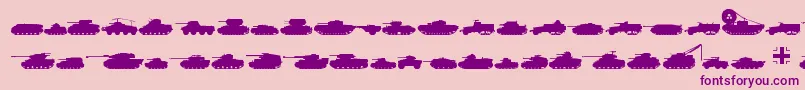 TanksWw2 Font – Purple Fonts on Pink Background