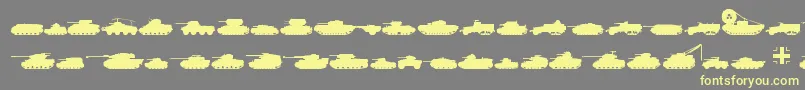 Fonte TanksWw2 – fontes amarelas em um fundo cinza