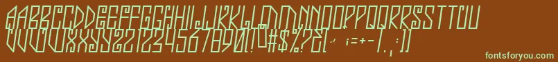 Шрифт Jealousy – зелёные шрифты на коричневом фоне