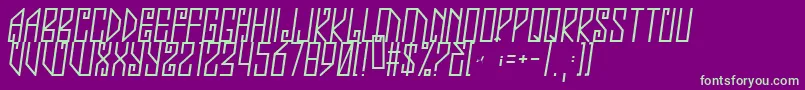 Jealousy Font – Green Fonts on Purple Background