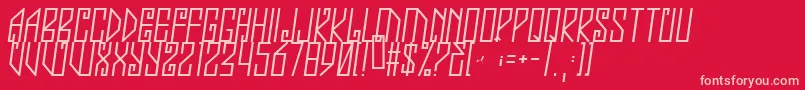 フォントJealousy – 赤い背景にピンクのフォント