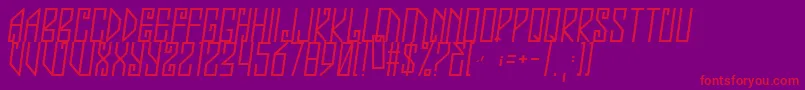 Jealousy Font – Red Fonts on Purple Background