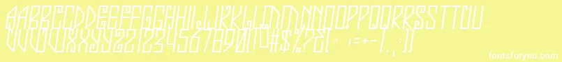 Jealousy Font – White Fonts on Yellow Background