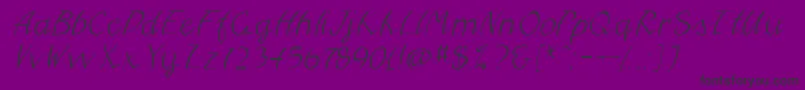 フォントFreehandcyrItalic – 紫の背景に黒い文字