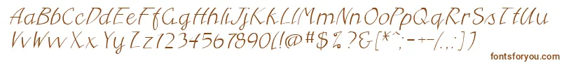 FreehandcyrItalic Font – Brown Fonts on White Background