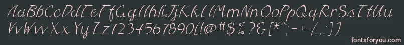 FreehandcyrItalic Font – Pink Fonts on Black Background