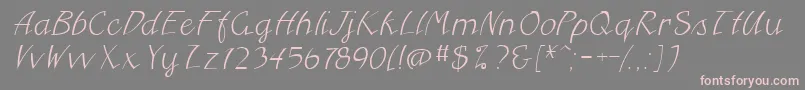 FreehandcyrItalic Font – Pink Fonts on Gray Background