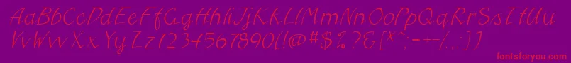 Шрифт FreehandcyrItalic – красные шрифты на фиолетовом фоне
