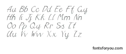 Überblick über die Schriftart FreehandcyrItalic