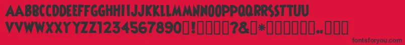 Shermlocksolid Font – Black Fonts on Red Background