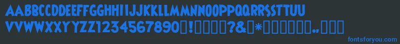 Shermlocksolid Font – Blue Fonts on Black Background