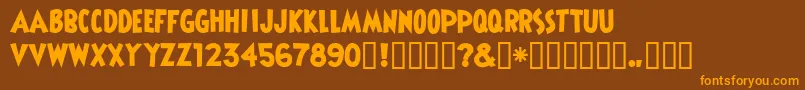 Shermlocksolid Font – Orange Fonts on Brown Background