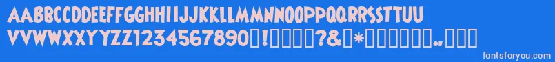 Shermlocksolid Font – Pink Fonts on Blue Background