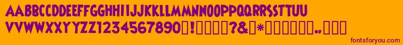 Shermlocksolid Font – Purple Fonts on Orange Background