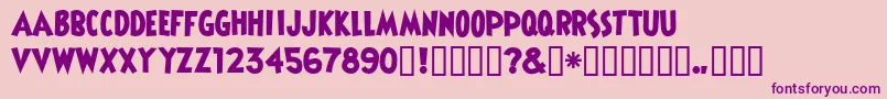 Shermlocksolid Font – Purple Fonts on Pink Background