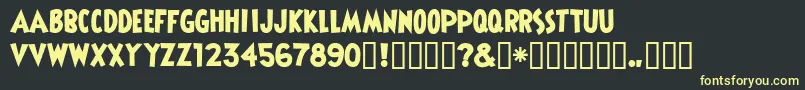 Shermlocksolid Font – Yellow Fonts on Black Background