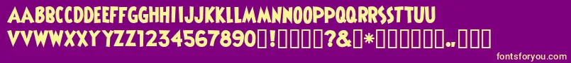 Shermlocksolid Font – Yellow Fonts on Purple Background