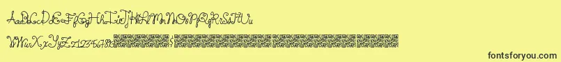 Springtyme Font – Black Fonts on Yellow Background