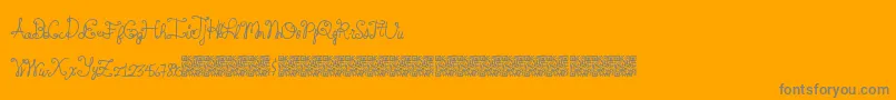Springtyme Font – Gray Fonts on Orange Background