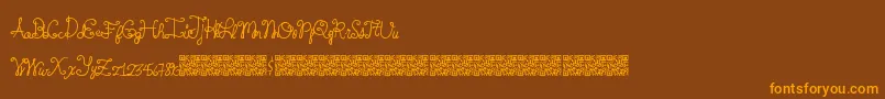 Springtyme Font – Orange Fonts on Brown Background