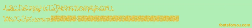 Springtyme Font – Orange Fonts on Green Background