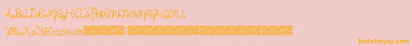 Springtyme Font – Orange Fonts on Pink Background